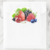 Sticker Ovale Fruits frais (Sac)