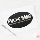 Sticker Ovale Fu SMA Sensibilisation au ruban crème (Enveloppe)