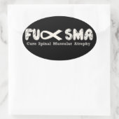 Sticker Ovale Fu SMA Sensibilisation au ruban crème (Sac)