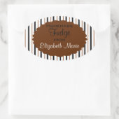 Sticker Ovale Fudge fait maison (Sac)