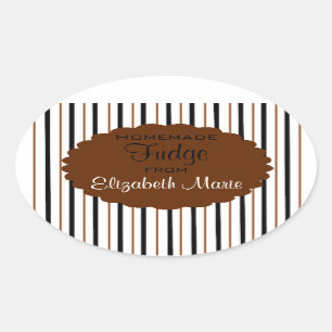Sticker Ovale Fudge fait maison