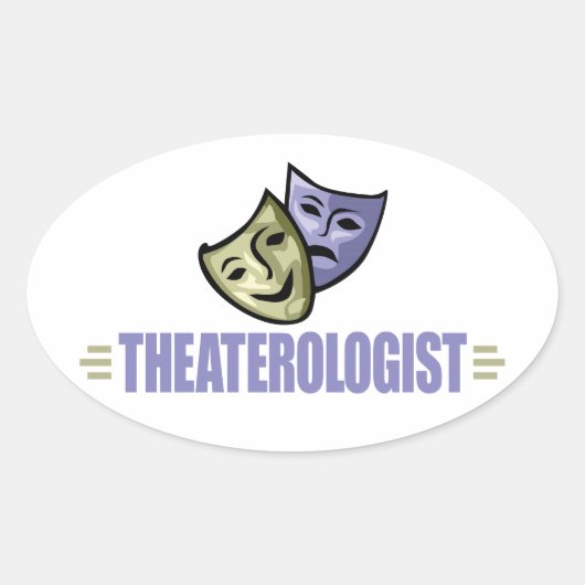 Sticker Ovale Funny Drama Theatre (Devant)