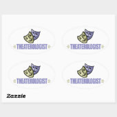 Sticker Ovale Funny Drama Theatre (Feuille)