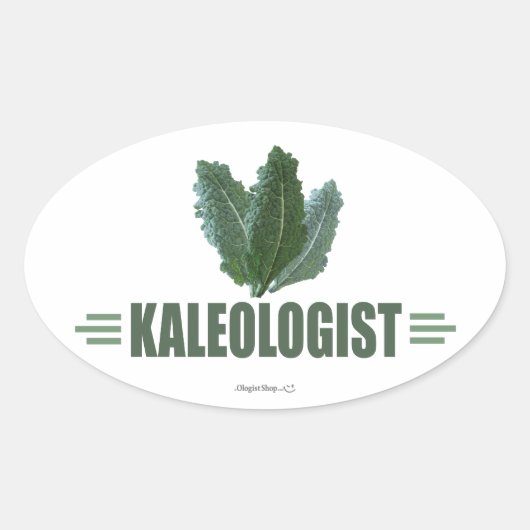 Sticker Ovale Funny Kale (Devant)