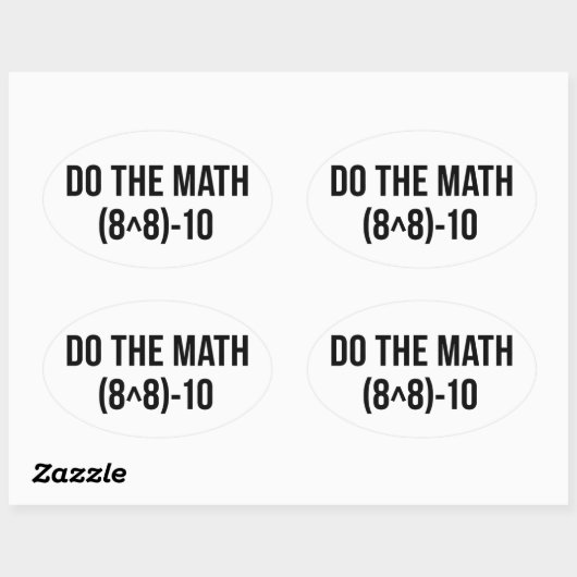 Sticker Ovale funny Math Teacher Humor Meme Pun (Feuille)