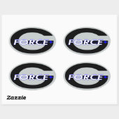 Sticker Ovale G Force Black (Feuille)