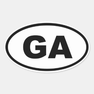 Sticker Ovale GA Géorgie