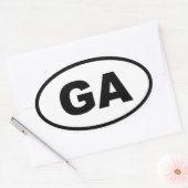 Sticker Ovale GA Géorgie (Enveloppe)