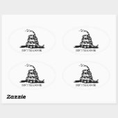 Sticker Ovale Gadsden ne me trompe pas (Feuille)