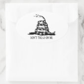 Sticker Ovale Gadsden ne me trompe pas (Sac)