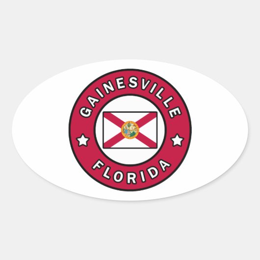 Sticker Ovale Gainesville Floride (Devant)