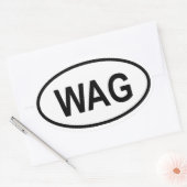 Sticker Ovale Gambie "WAG" (Enveloppe)