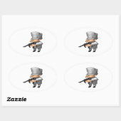 Sticker Ovale Gangster (Feuille)