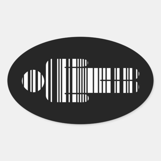 Sticker Ovale garçon barcode (Devant)