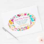 Sticker Ovale Garden Kitty (Enveloppe)