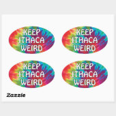 Sticker Ovale Garder Ithaca bizarre (Feuille)