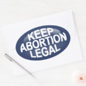 Sticker Ovale Garder l'avortement légal (Enveloppe)