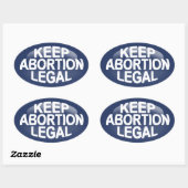 Sticker Ovale Garder l'avortement légal (Feuille)