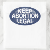 Sticker Ovale Garder l'avortement légal (Sac)