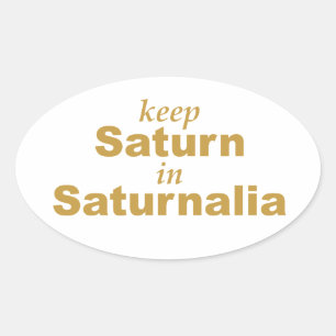Sticker Ovale Garder Saturne en Saturne