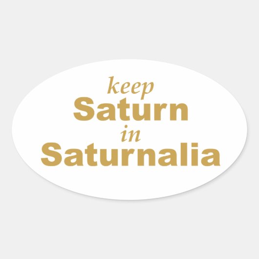 Sticker Ovale Garder Saturne en Saturne (Devant)