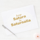 Sticker Ovale Garder Saturne en Saturne (Enveloppe)