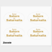 Sticker Ovale Garder Saturne en Saturne (Feuille)