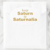 Sticker Ovale Garder Saturne en Saturne (Sac)