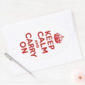 Sticker Ovale Gardez le calme et continuez (Enveloppe)
