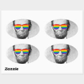 Sticker Ovale Gaybraham Lincoln (Feuille)