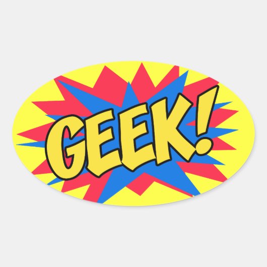 STICKER OVALE GEEK (Devant)