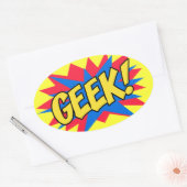 STICKER OVALE GEEK (Enveloppe)