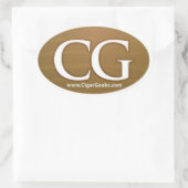 Sticker ovale Geek de cigares (Sac)