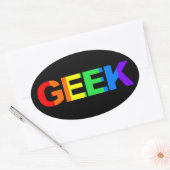 Sticker Ovale Geeky et Queer As. (Enveloppe)