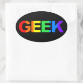 Sticker Ovale Geeky et Queer As. (Sac)