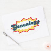 Sticker Ovale Genealogy Sticker, comic book pop design (Enveloppe)
