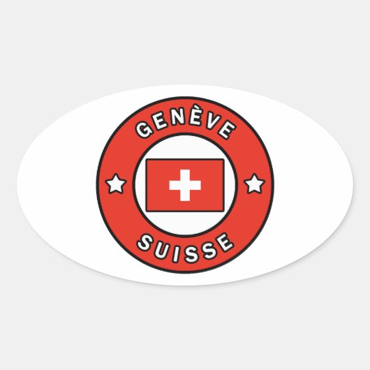 Sticker Ovale Genève Suisse (Devant)