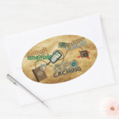 Sticker Ovale Géocache (Enveloppe)