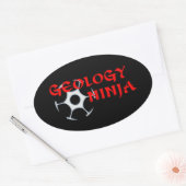 Sticker Ovale Géologie Ninja (Enveloppe)