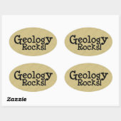 Sticker Ovale géologie rocks! (Feuille)