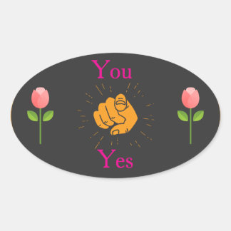 Sticker Ovale  geometric sticker, pink green sticker, modern pat