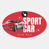 Sticker Ovale geometric sticker, pink green sticker, modern pat (Devant)