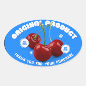 Sticker Ovale  geometric sticker, pink green sticker, modern pat (Devant)