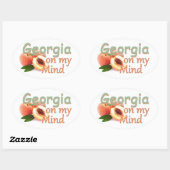 STICKER OVALE GÉORGIE (Feuille)