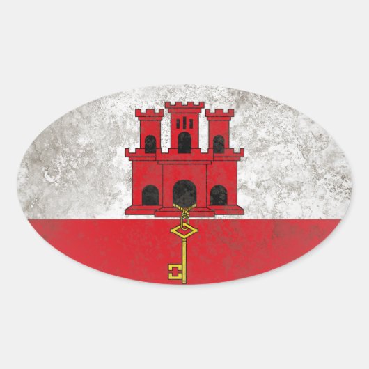 Sticker Ovale Gibraltar (Devant)