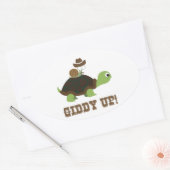 Sticker Ovale Giddy Up ! (Enveloppe)