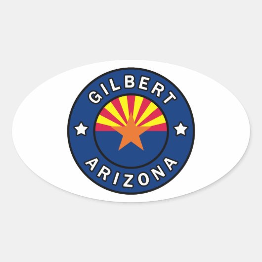 Sticker Ovale Gilbert Arizona (Devant)
