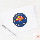 Sticker Ovale Gilbert Arizona (Enveloppe)