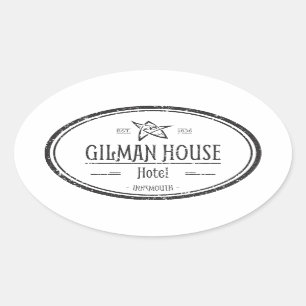Sticker Ovale Gilman House Innsmouth Lovecraftian