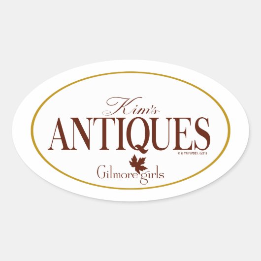 Sticker Ovale Gilmore Girls | Antiquités de Kim (Devant)
